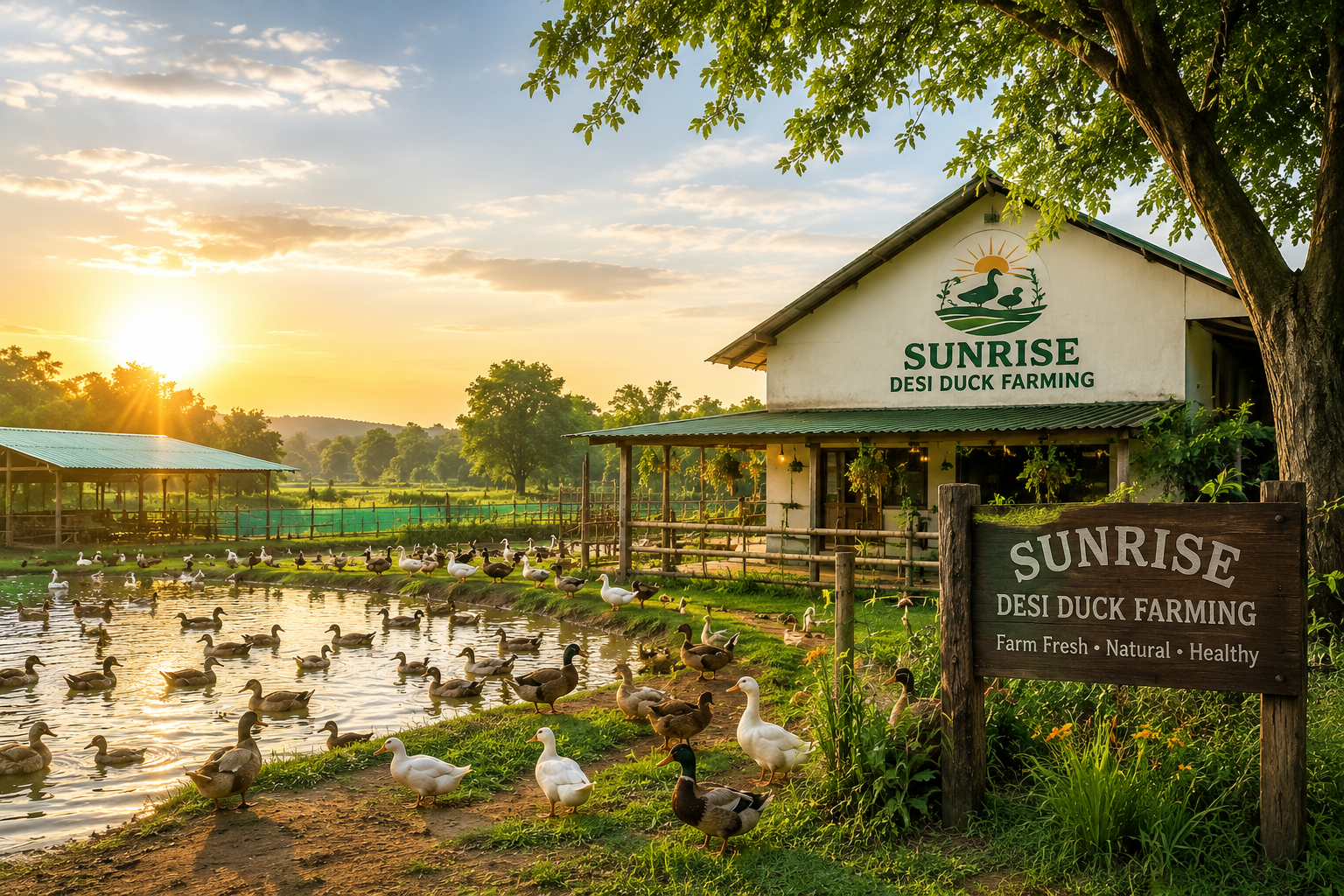 Sunrise Desi Duck Farming